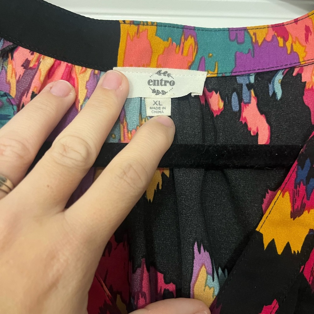 Entro Multicolor Abstract Blouse